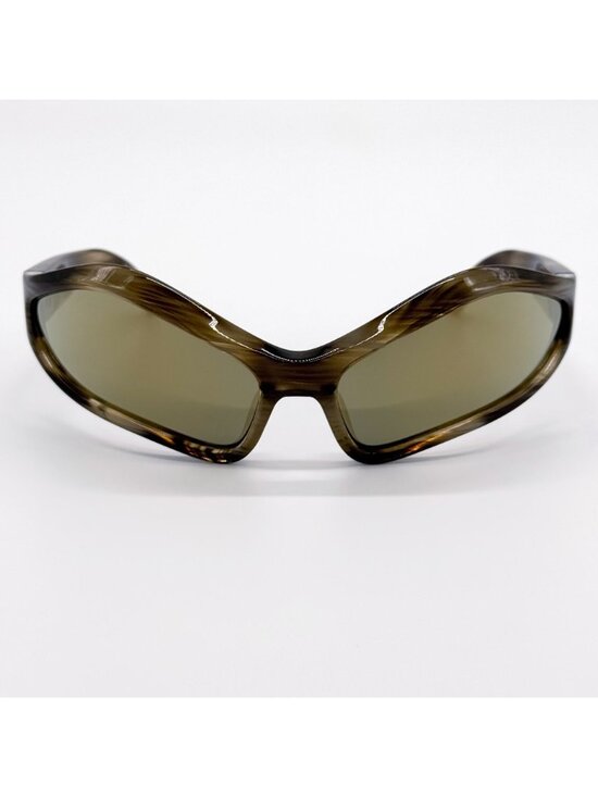 NEW BALENCIAGA BB0314S 003 SUNGLASSES HAVANA/BRONZE GEOMETRIC UNISEX EYEWEAR main image 6
